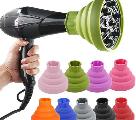 Silicone Foldable Diffuser Cap folded flat showing heat-resistant silicone material 14x50 mm and fit for 4-5 cm nozzles