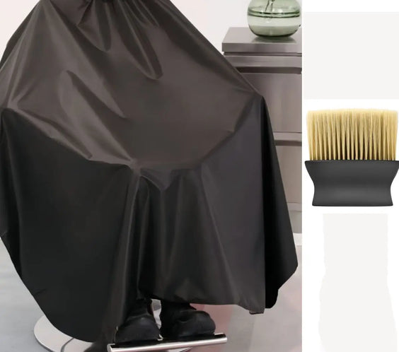 Black Polyester Salon Cape