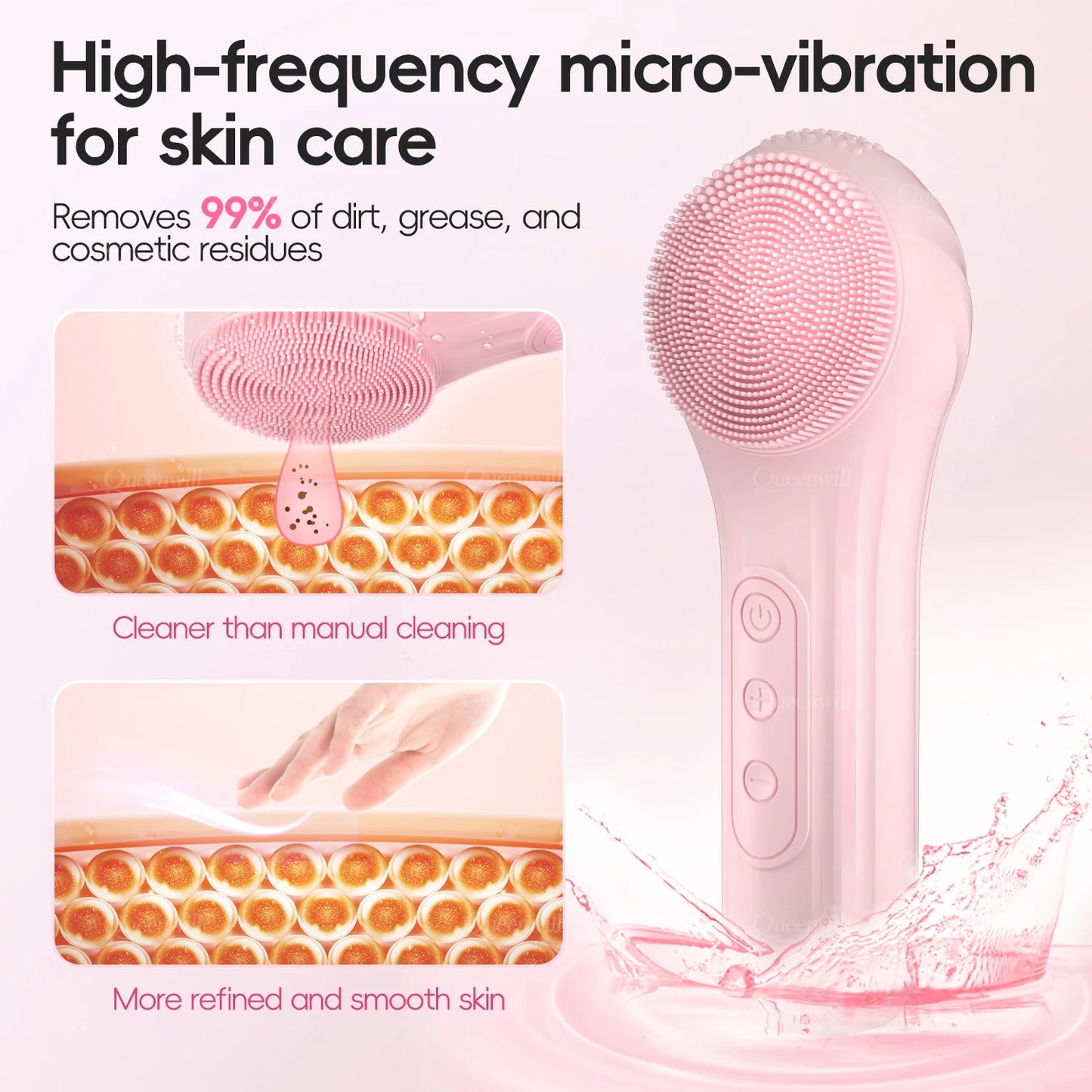 Sonic Silicone Face Brush - Beauty Bae