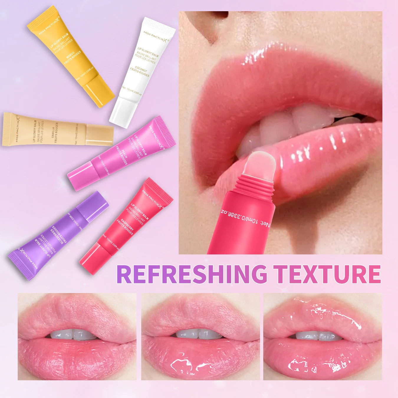24pc 6-Color Moisture Lipgloss