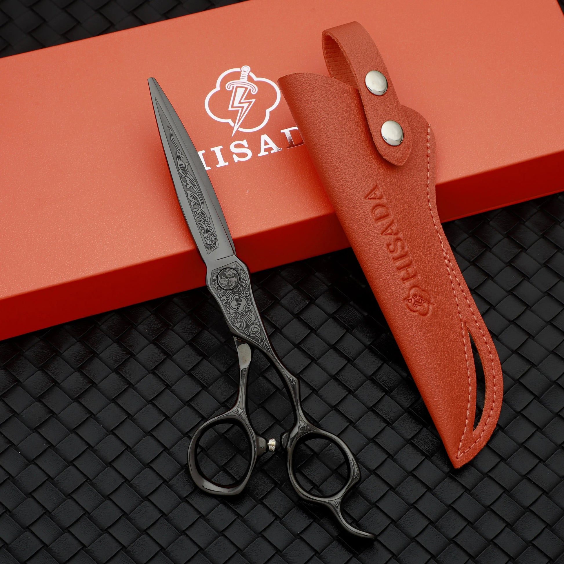 VG10 Hair Scissors 6.5in with VG10 stainless steel straight blades and ergonomic offset handle