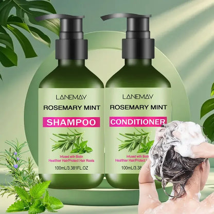 Rosemary Mint Strengthening Shampoo And Conditioner Set 2 Piece Unisex Hair Care 100ml Each by Beauty Bae