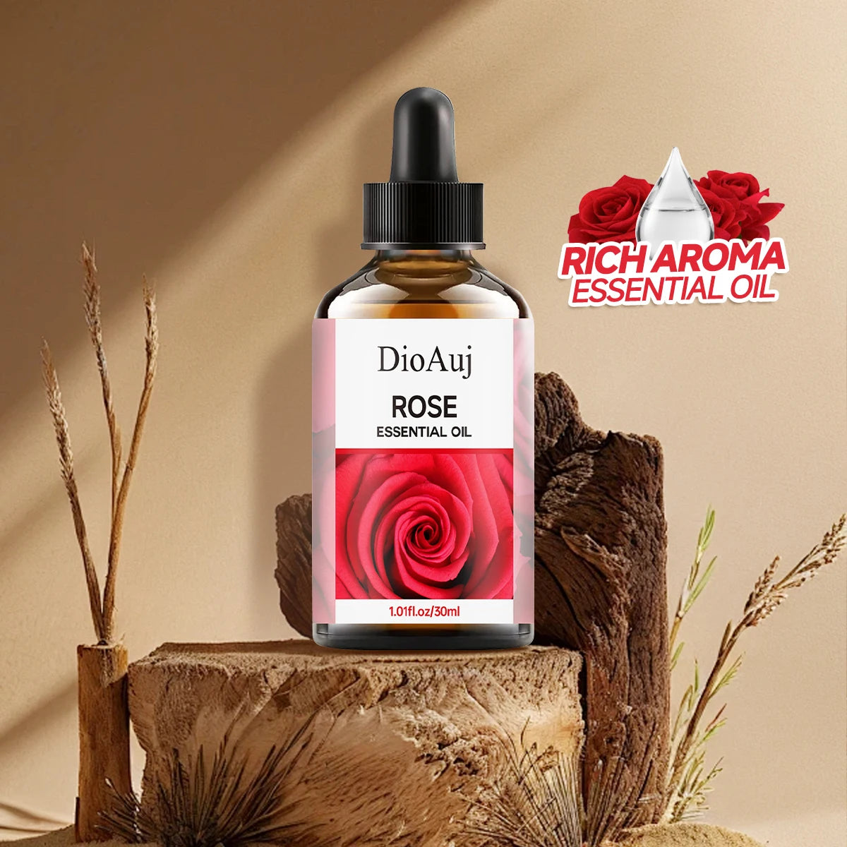 Rose Essential Oil Dropper - Beauty Bae