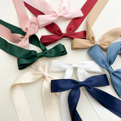 Women Elegant Bow Ribbon Hair Clip Satin Bowknot Hairpin Fashion Hair Accessory For Girls And Women by Beauty Bae
