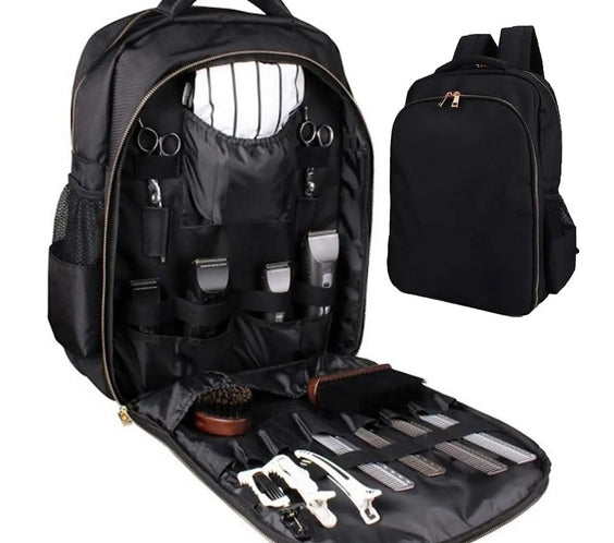 Barber Canvas Tool Backpack 46x33x20 cm waterproof canvas padded straps multiple compartments for clippers hairdryer flat iron