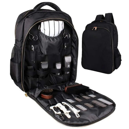 Barber Canvas Tool Backpack 46x33x20 cm waterproof canvas padded straps multiple compartments for clippers hairdryer flat iron