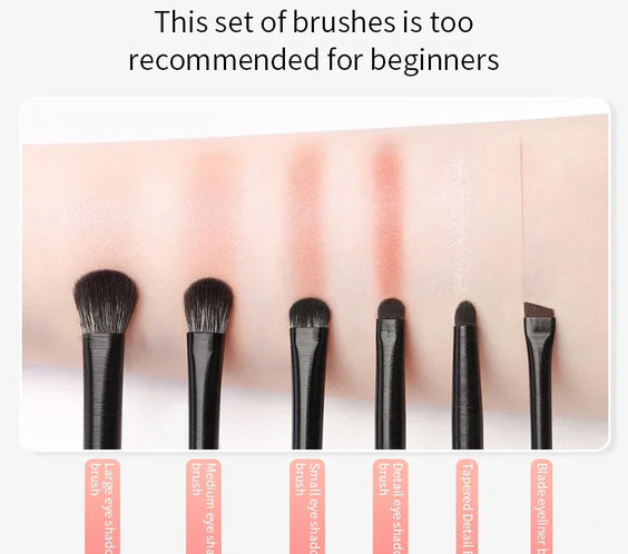 6PCS Wool Fiber Eye Brush Set