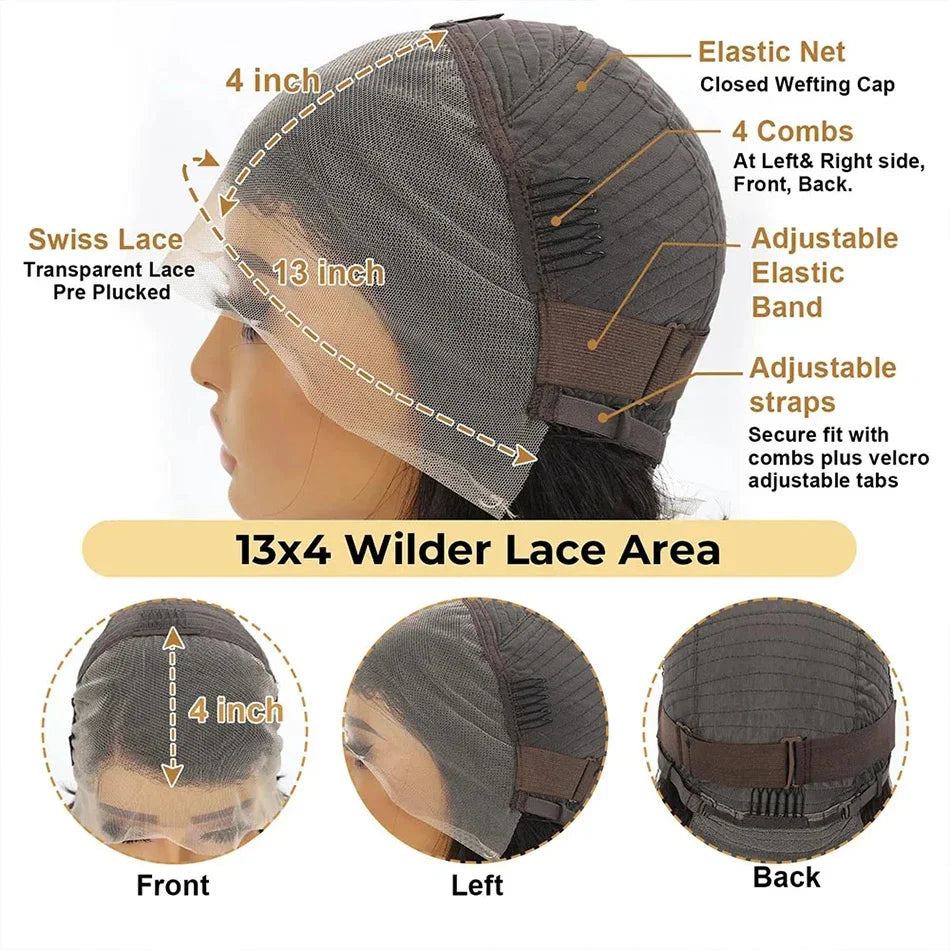 Burmese Hair Side Part Pixie Cut Short Bob Wig 13x4 Lace Front 100 Percent Virgin Hair Natural Color by Beauty Bae