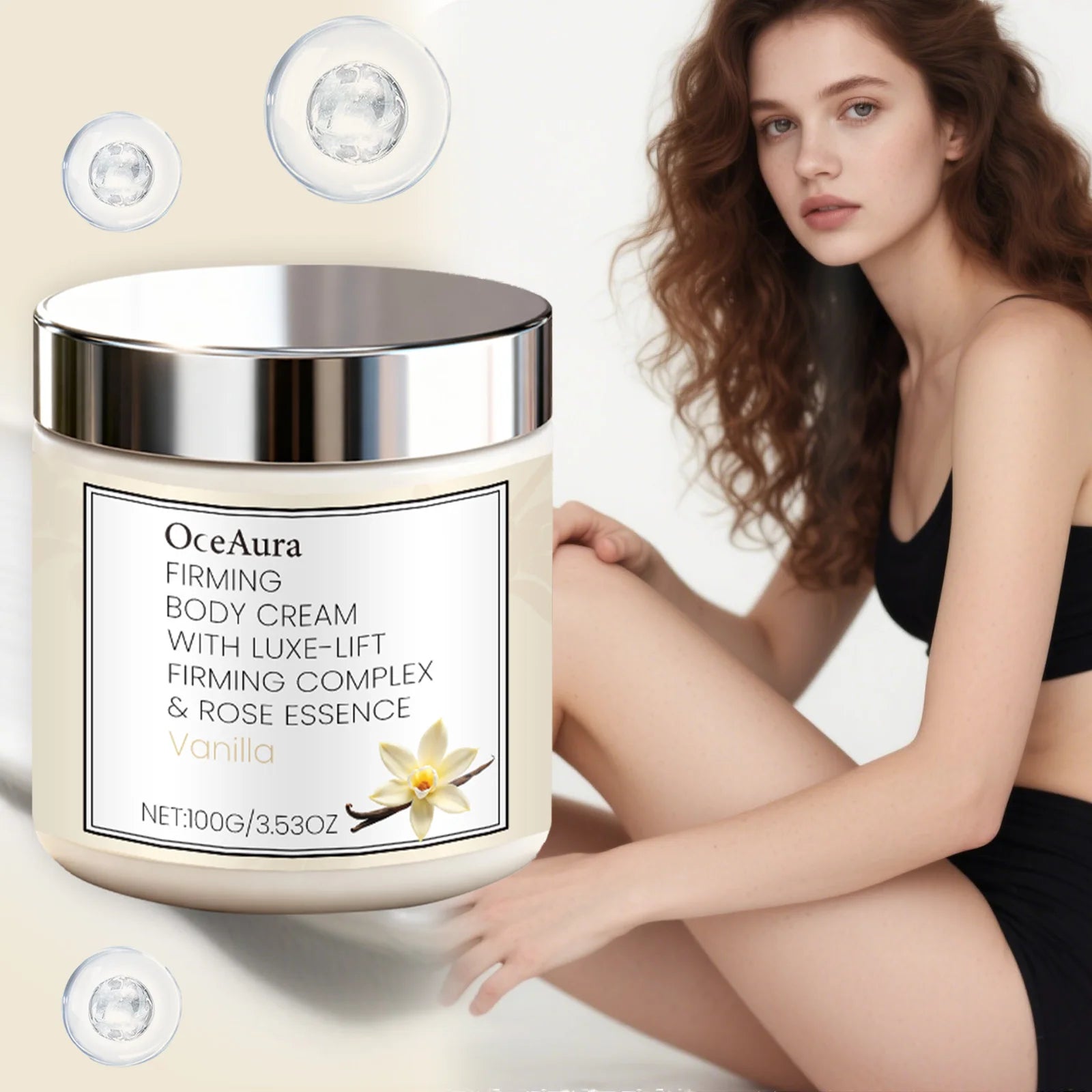 Vanilla Body Cream for Dry Skin Firming Intensive Moisturizer Winter Skincare Gift Set Hydrating Repair Anti Wrinkle by Beauty Bae