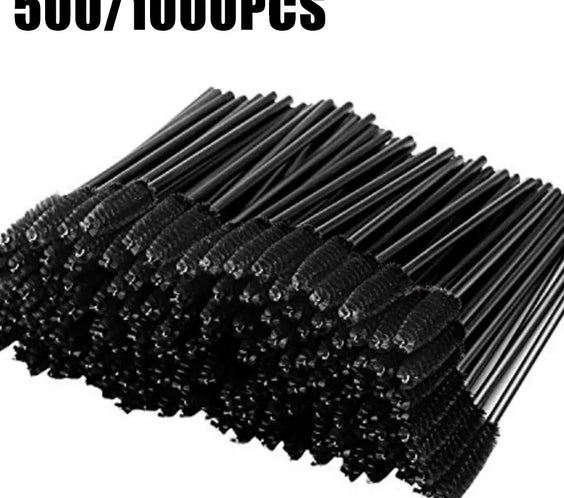 Wool Lash Wands 500 or 1000pcs disposable spoolies wool fiber bristles bulk-packed Mainland China