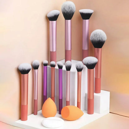 12pc Wool Fiber Brush Set - Beauty Bae