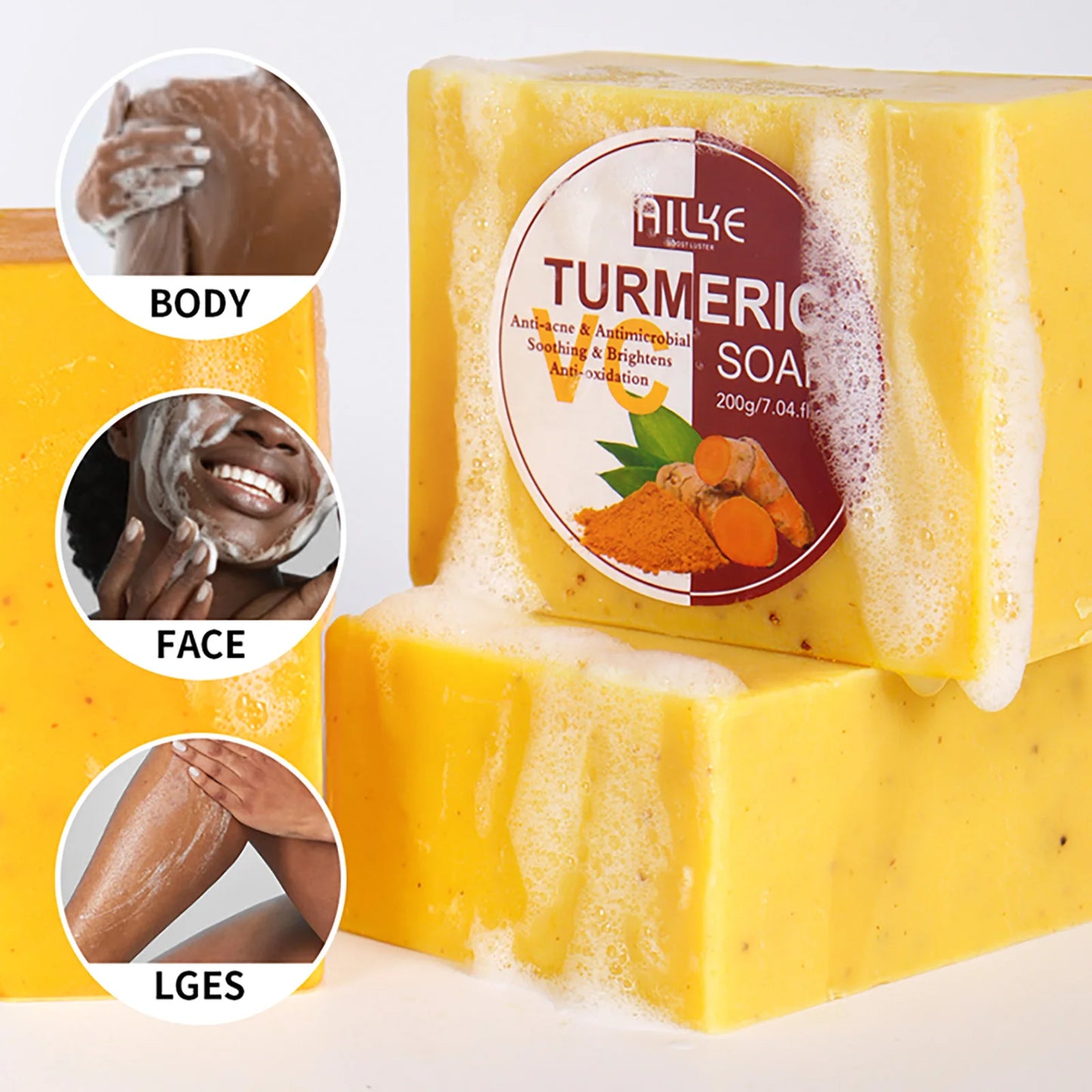 Turmeric Acne Soap 200g Bar - Beauty Bae