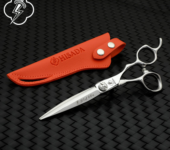 VG10 6.0in barber scissors Japan 440C blade 9CR13 stainless handle 28 teeth