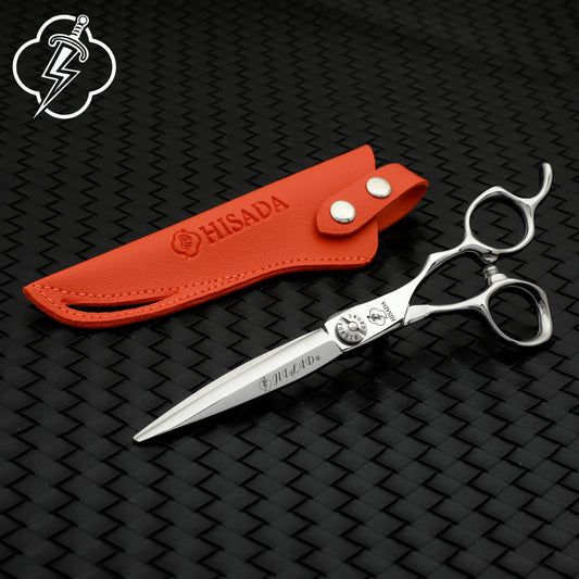 VG10 6.0in barber scissors Japan 440C blade 9CR13 stainless handle 28 teeth