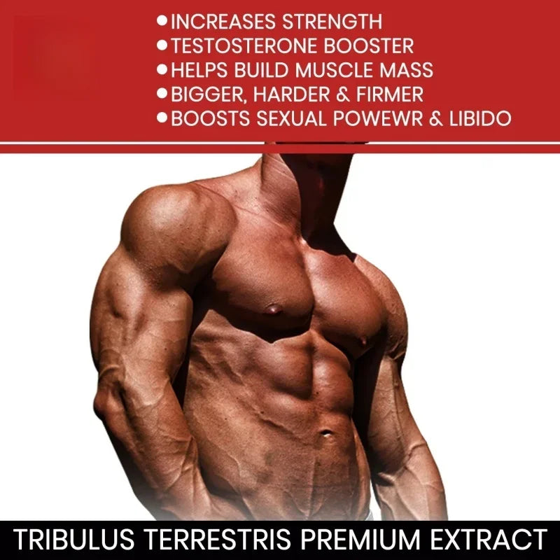 Tribulus Terrestris 5000mcg Extract 96 Percent Saponins Testosterone Booster Transdermal Patches 30 Count by Beauty Bae
