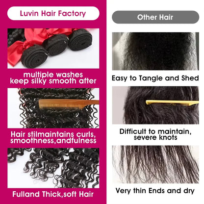 Burmese 100 Percent Unprocessed Human Hair Bundle Kinky Curly Jerry Curly 28 Inch 30 Inch Natural Wave Double Weft Remy by Beauty Bae