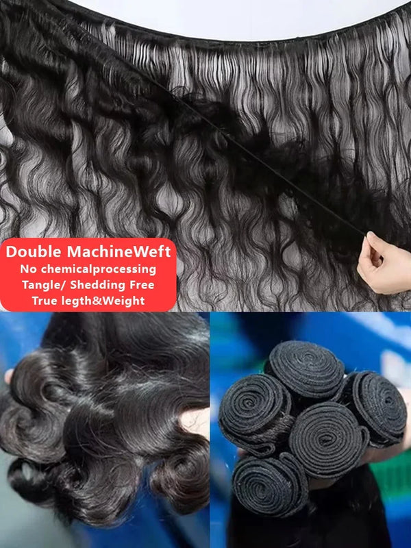 100 Percent Human Hair Body Wave Bundles Remy Hair Extensions 30 to 40 Inch Natural Raw Weave by Beauty Bae