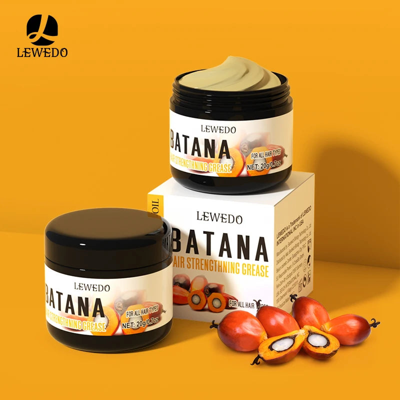 Batana Oil Hair Mask 20g jar by LEWEDO labeled CPNP registered batana oil ingredient travel size