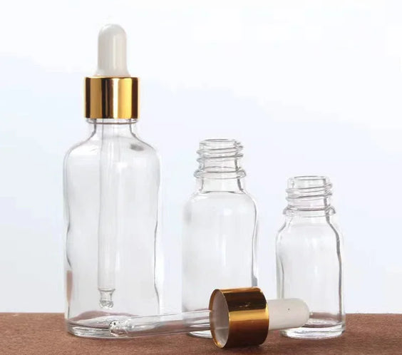 28pc Amber Glass Dropper Set