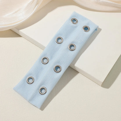 Y2K Hollowed Out Wide Elastic Headband Eyelets Punk Rock Grunge Headwrap Stretchy Headband Women Hair Accessories by Beauty Bae