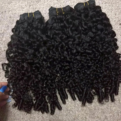 Burmese Curly Human Hair Bundles 100 Percent Double Drawn Deep Wave Remy Weave Vietnamese Extensions With Spring Ends by Beauty Bae