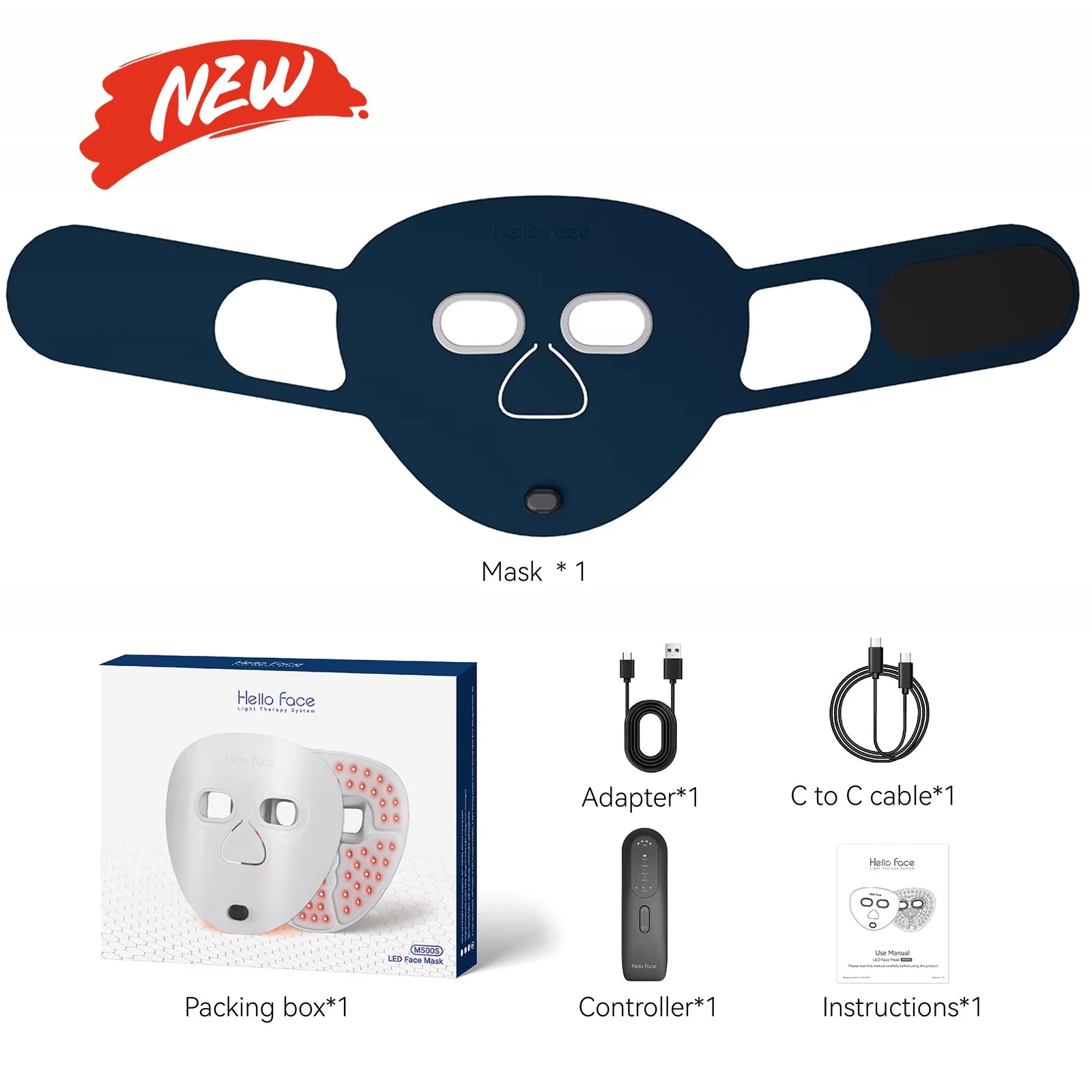 NIR Red Light Facial Mask