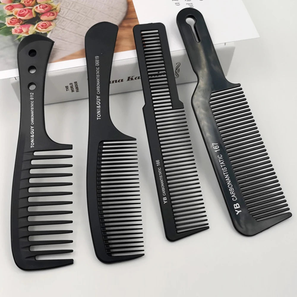 Black Flattop Wide-Tooth Comb