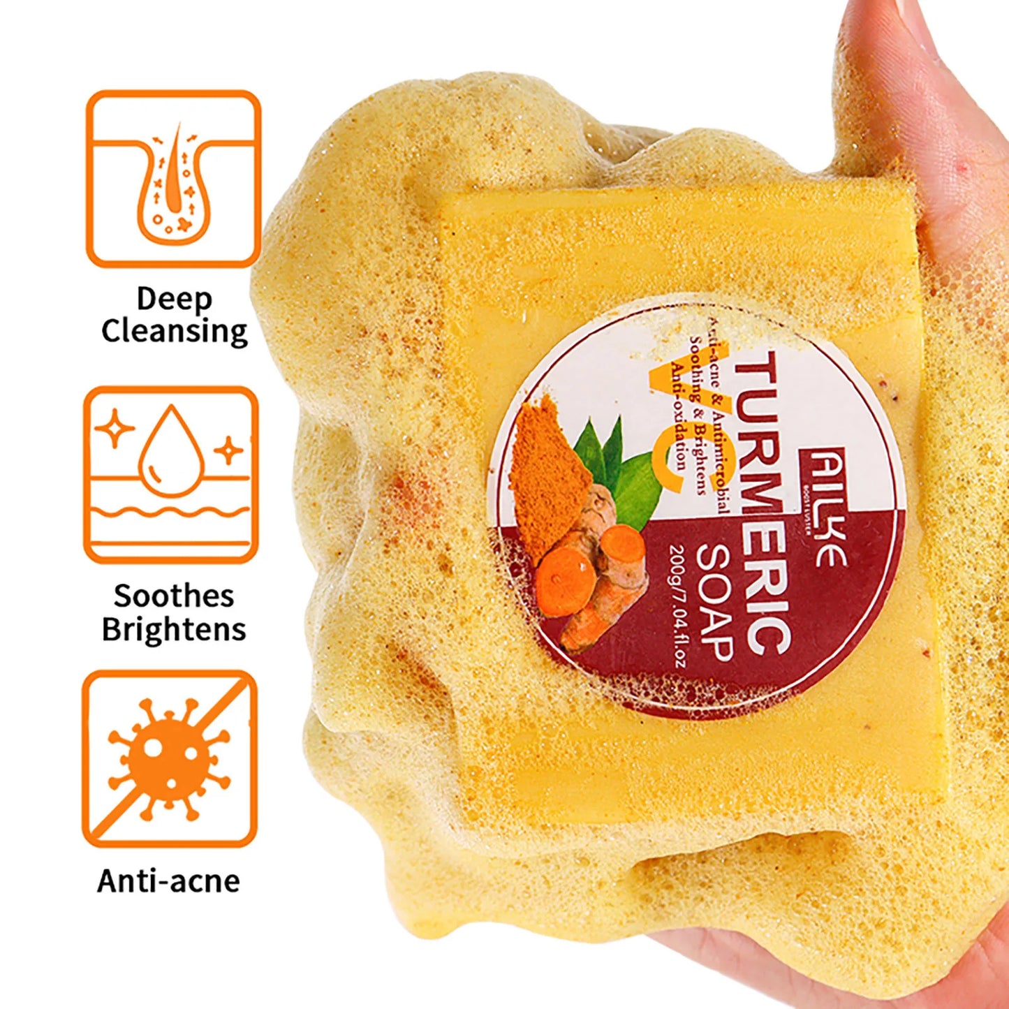Turmeric Acne Soap 200g Bar - Beauty Bae