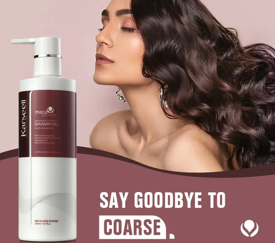 Karseell Argan Oil Moisturizing Shampoo 500ml bottle labeled CPNP certified with argan oil and coconut extract