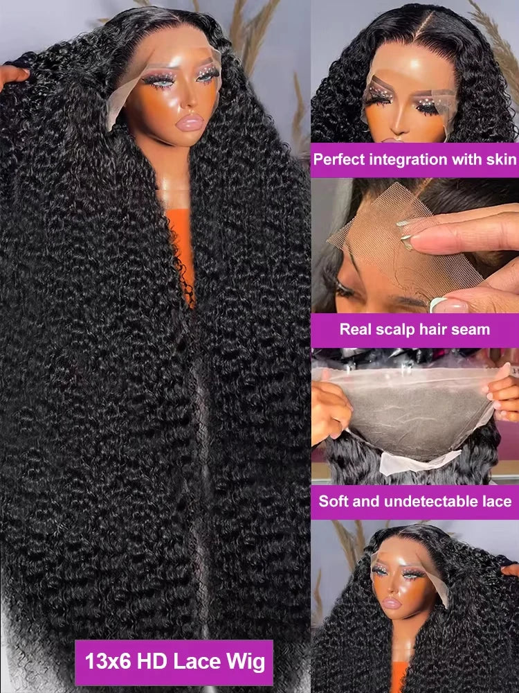 Lakeisha Burmese Deep Wave 13x6 HD Lace Front Human Hair Wig 26 To 30 Inches Glueless Pre Plucked Brazilian Remy Hair by Beauty Bae