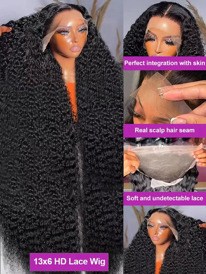 Lakeisha Burmese Deep Wave 13x6 HD Lace Front Human Hair Wig 26 To 30 Inches Glueless Pre Plucked Brazilian Remy Hair by Beauty Bae