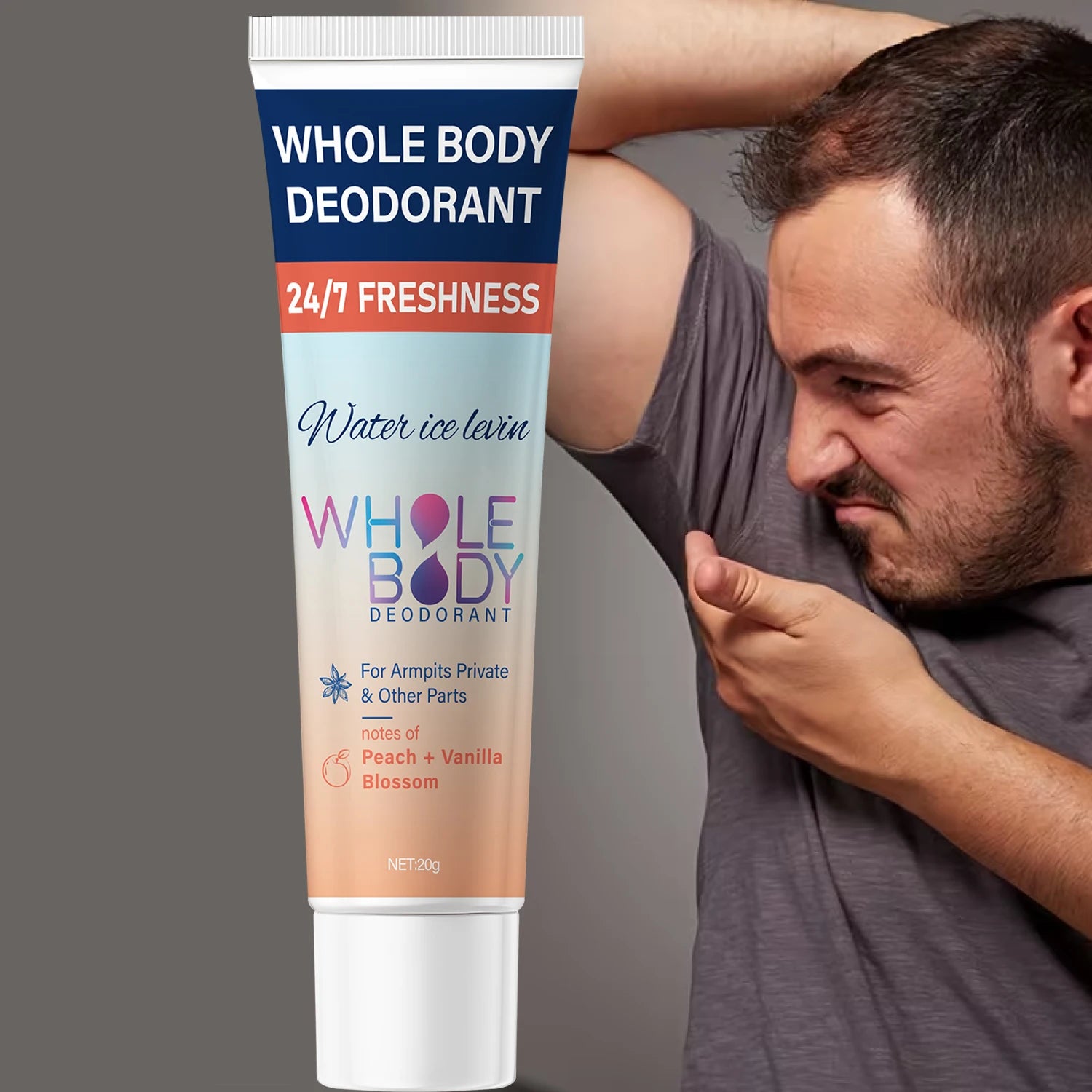 Whole Body Deodorant Cream Peach Vanilla Blossom Moisturizing Hydrates And Protects Skin Unisex by Beauty Bae