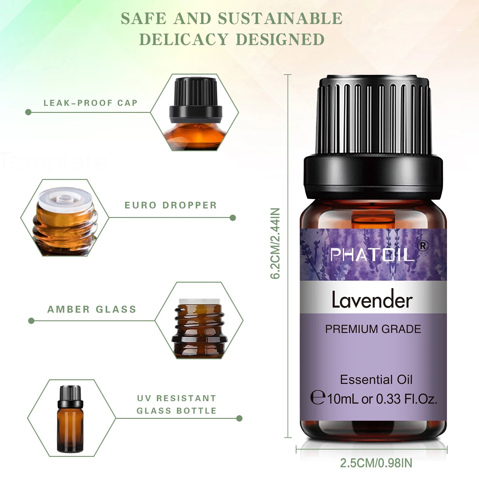 10ml Lavender Essential Oils Natural for Diffuser Humidifier Aromatherapy Skin Care DIY Soap Jasmine Vanilla Aroma Oil by Beauty Bae