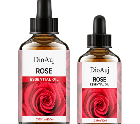 Rose essential oil bottle with glass dropper single-ingredient botanical extract labeled CPNP certified Made in Mainland China