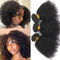 Raw Indian Afro Kinky Curly Human Hair Bundles 4B 4C Virgin Natural Curly Weave Extensions 100 Percent Soft