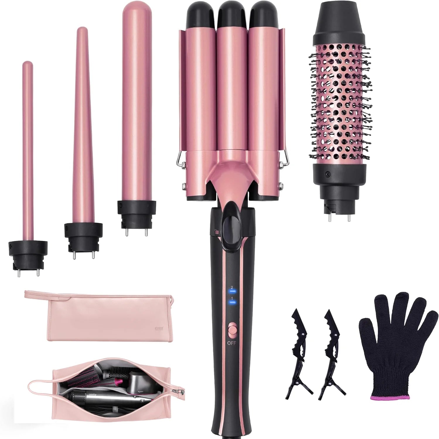 6-in-1 Ceramic Curling Wand