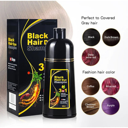 Herbal 3-in-1 Black Hair Dye - Beauty Bae