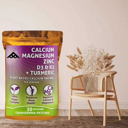 Transdermal Patches Calcium Magnesium Zinc With Vitamin D3 For Bone Health And Muscle Strength 30 Patches by Beauty Bae