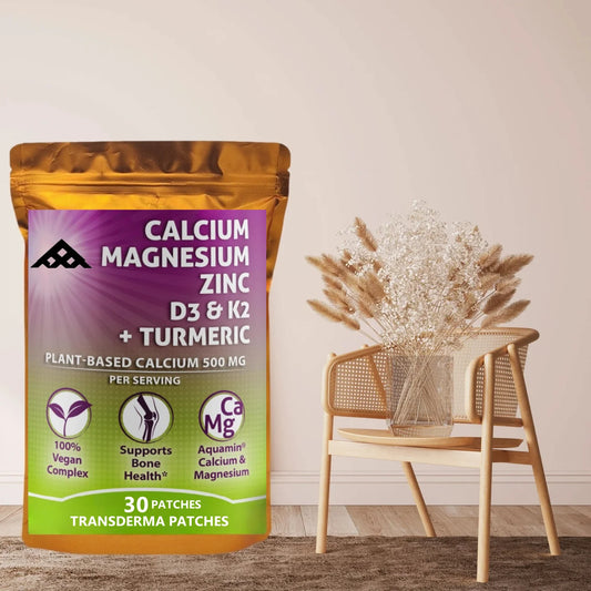 Transdermal Patches Calcium Magnesium Zinc With Vitamin D3 For Bone Health And Muscle Strength 30 Patches by Beauty Bae