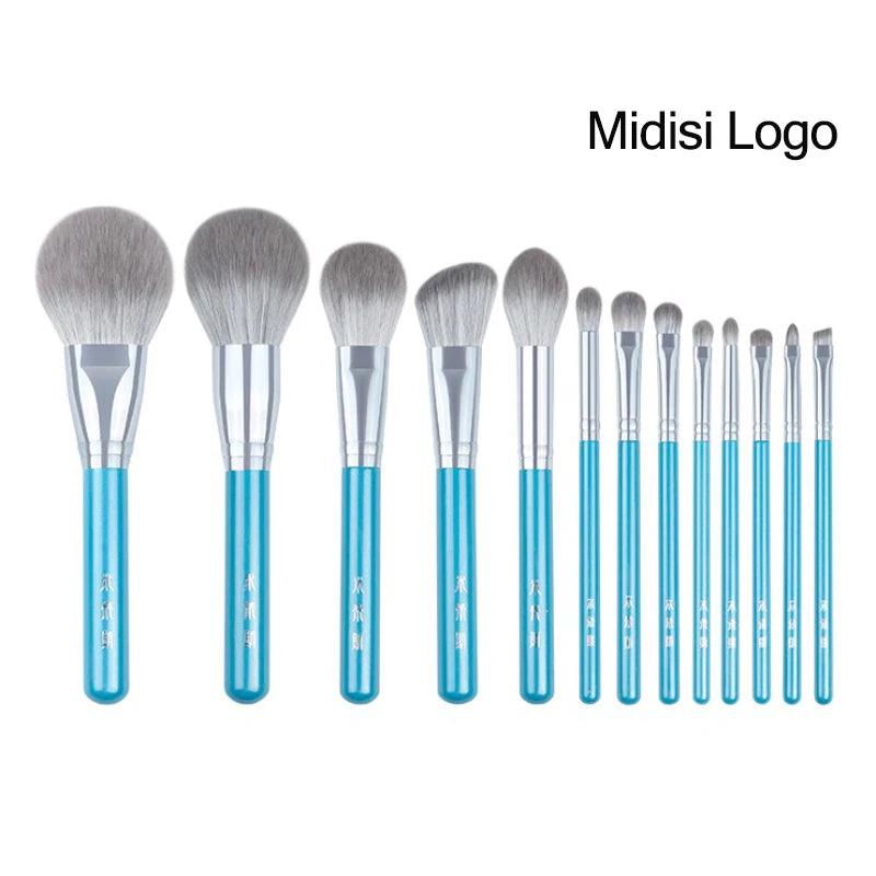 13pc Blue Synthetic Brush Set