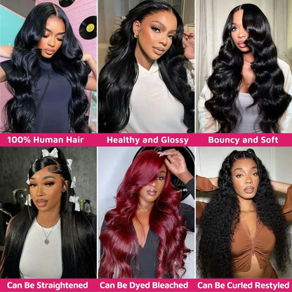 Virgin Brazilian Weave Body Wave Hair 30 to 40 Inch 3 or 4 Bundles Remy 100 Percent Human Hair Extensions Natural Black by Beauty Bae