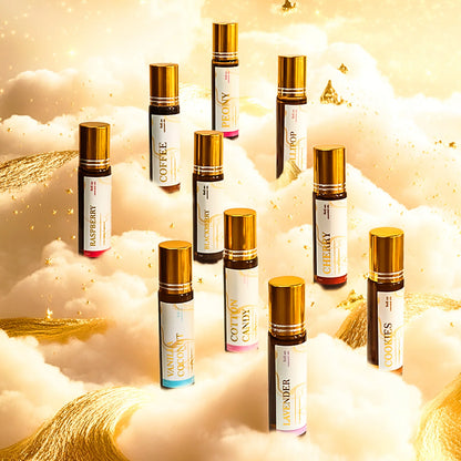 Vanilla Coconut Cotton Candy Marshmallow Aromatherapy Roll On Essential Oil For Relaxation Stress Relief 10ml Two Piece by Beauty Bae