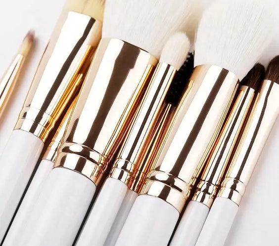 10-Pc Wool Makeup Brush Set