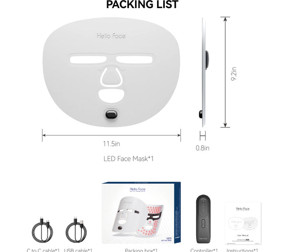 NIR Red Light Facial Mask