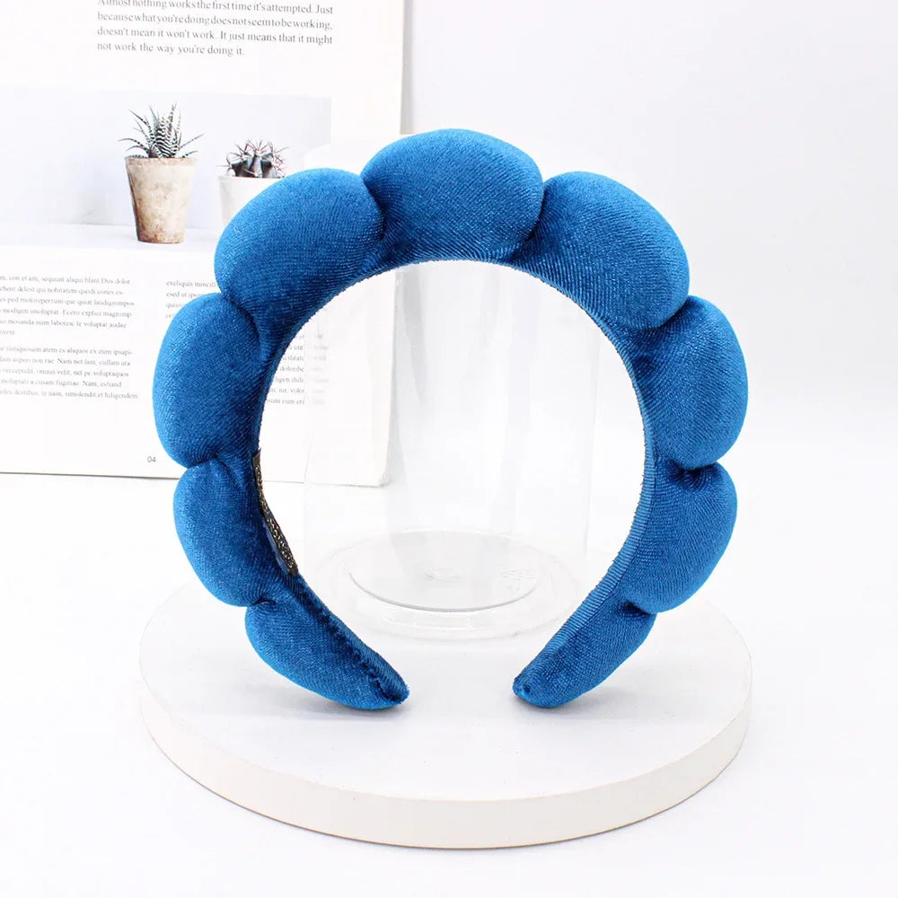 Sponge Spa Headband Velvet Wide Padded Hair Accessory Skin Care Makeup Removal And Shower For Women And Girls by Beauty Bae
