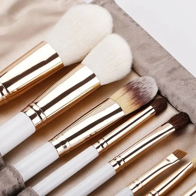 10-Pc Wool Makeup Brush Set