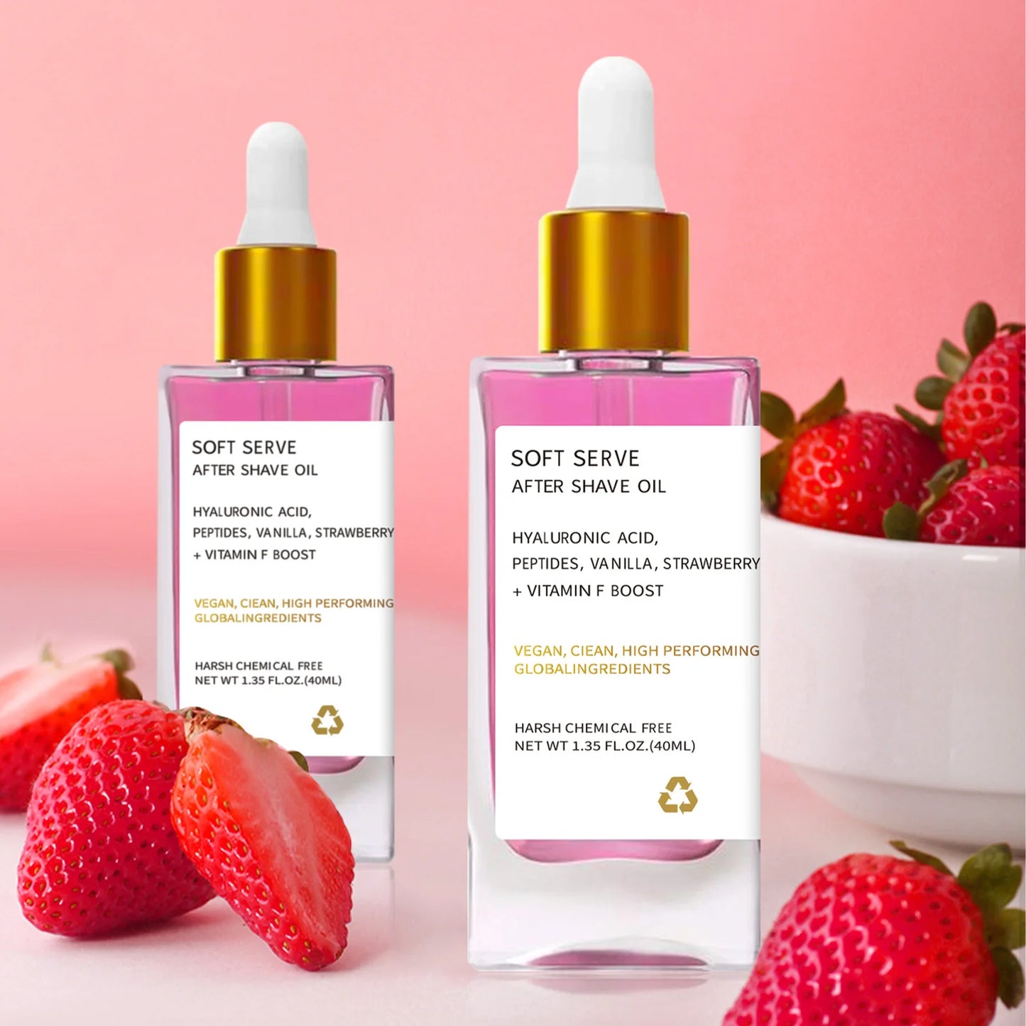 Strawberry Vanilla After Shave Oil For Women Lightweight Hydrating Oil For Smooth Skin And Reduced Redness 40ml by Beauty Bae