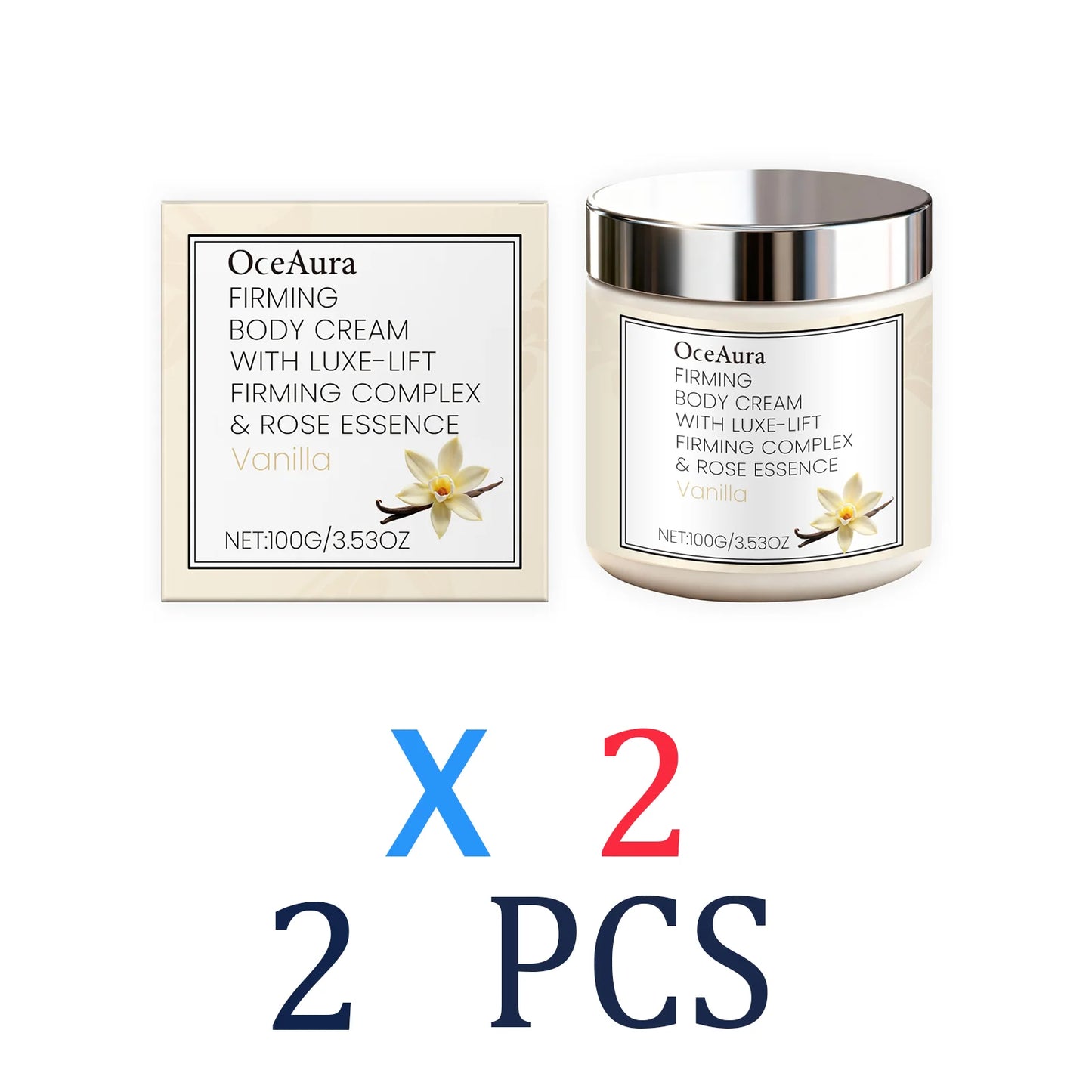 Vanilla Body Cream for Dry Skin Firming Intensive Moisturizer Winter Skincare Gift Set Hydrating Repair Anti Wrinkle by Beauty Bae