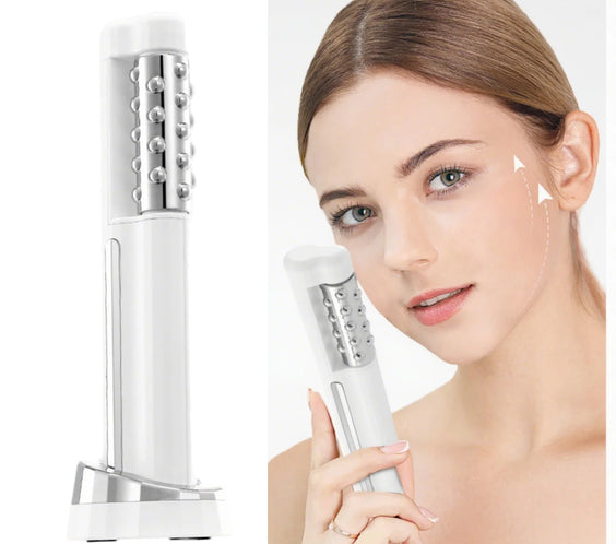 EMS Heating Roller Massager metal rolling head 215x90mm 3 heat levels 38-42°C 3 microcurrent gears CE certified