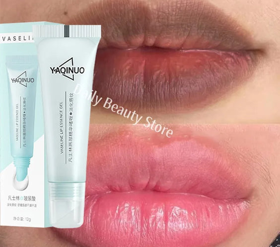 Turmeric Lip Lightening Balm stick showing compact tube yellow-tinted balm and label listing turmeric squalane jojoba